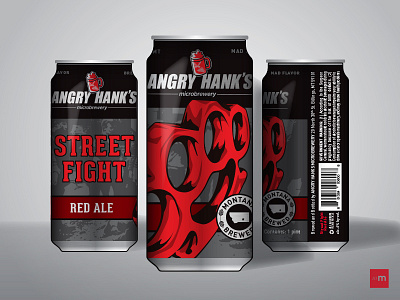 Angry Hank's 16oz Can angry hanks beer beer can packaging product design