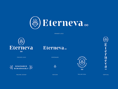 Eterneva Logo System and Illustrations branding illustration logo monoline startup vector visual identity