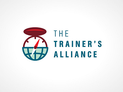 The Trainer's Alliance Logo Concept compass direction earth globe icon logo minimalist north planet simple travel world