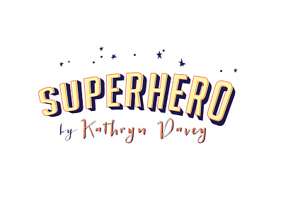 Superhero 3d branding comic kids lettering logo stars superhero typography