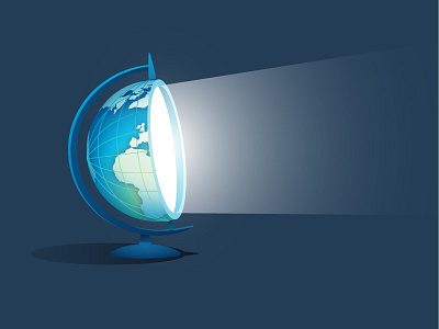 Globe Spotlight Detail atlas corporate globe hemisphere light logo map spotlight vector world
