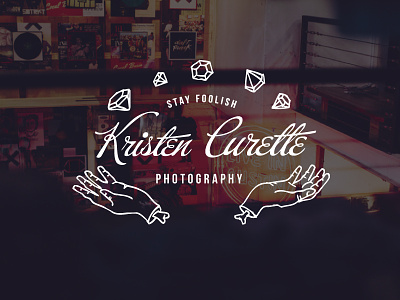 Kristen Curette Logo Concept bones diamonds font hands handwriting jewel juggling logo script typography