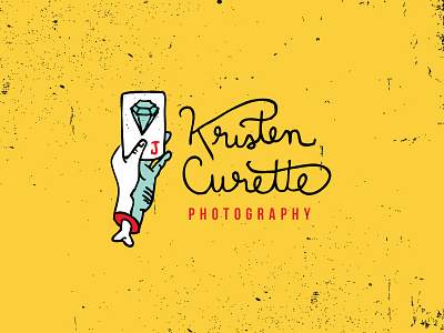 Kristen Curette Logo Concept bones card hand lettering logo magic playing card retro swash tattoo typography vintage
