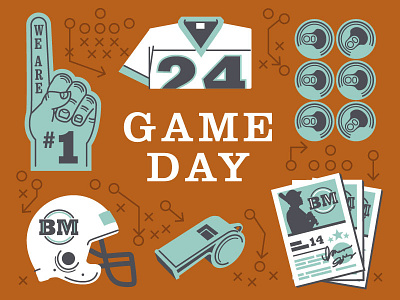 Game Day Illustrations for Cook Book