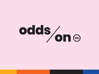 Final mark and primary color palette for Odds On VC ⁠ brand identity collateral color hoodzpah logo logo system messaging naming social media start up typogaphy visual identity website