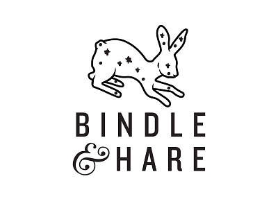 Bindle And Hare Logo Concept ampersand bunny classic constellation hare logo modern rabbit stars