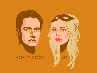 Agent Coop + Me Foreva agent cooper david lynch face man people portrait tv twin peaks vector woman