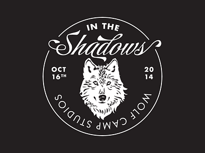 Wolf Camp Studios Event Seal animal dog emblem retro script seal swash vintage wolf