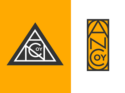 ANC Logo Concepts badge branding geometric logo minimal modern monogram retro seal triangle