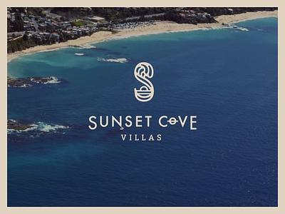 Vacation Villas Logo Concept branding futura hotel icon logo seal simple vacation water wave