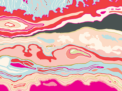 Marbled, bacony, psychadelia a la Jupiter abstract color layers marble natural pattern pink psychadelic
