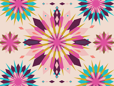 Sharp and bright and shiny pattern bright color colorful geometric gold pattern pink teal