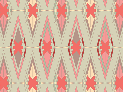 Sharp Stars and Hardy Hars design geometric mint motif pattern peach pink star