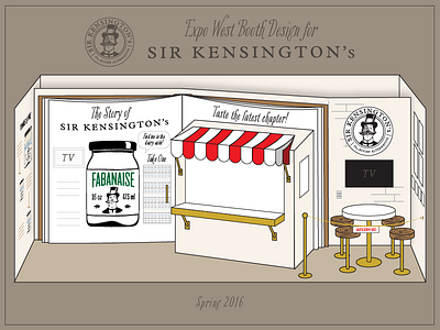 Expo West Booth Concept Design For Sir Kensington's awning book booth design event food natural products rendering restaurant sir kensingtons stand vegan