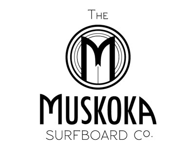 Muskoka Logo brand emblem identity illustration logo surfboard vector