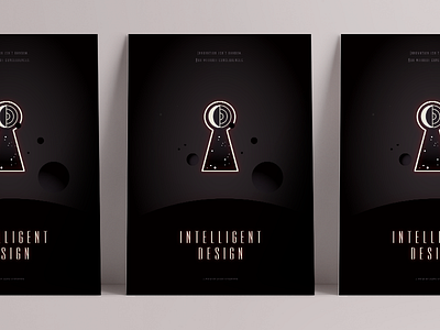 Another Intelligent Design Film Poster Concept film icon key hole minimal movie mystery noir poster scifi space spheres symbol