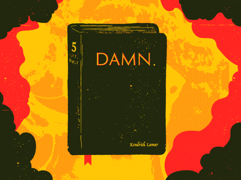 10X17: DAMN. Kendrick Lamar Album Reimagined album bible book damn gif illustration kendrick lamar lightning music religion