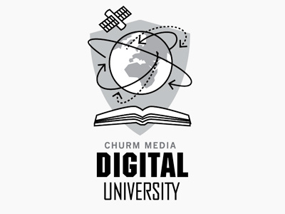 Churm Media Digital University Concept 2 digital earth globe logo marketing media networking sans serif university world