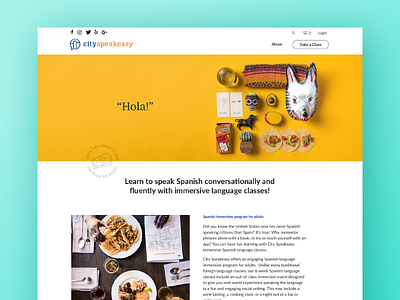 City Speakeasy Spanish Landing Page education landing page language spanish ui web design website