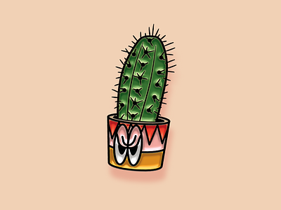 "Pinned" for Facebook Stickers - Cross Cacti