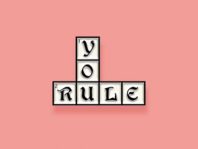 "Pinned" Facebook Sticker: You Rule blackletter crossword enamel pin facebook motivation positive sticker