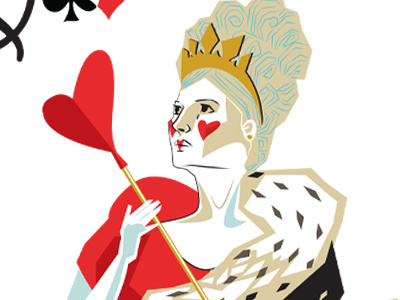 Playing Card Detail card faye co heart illustration playing queen spade vector