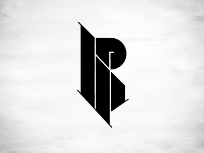 DJ Lenny Ray Initials - Concept black dj font icon initials letters serif white