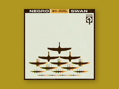 10x18 #04: Negro Swan by Blood Orange 10x18 album album art album artwork album cover concept cover art illustration record retro swan