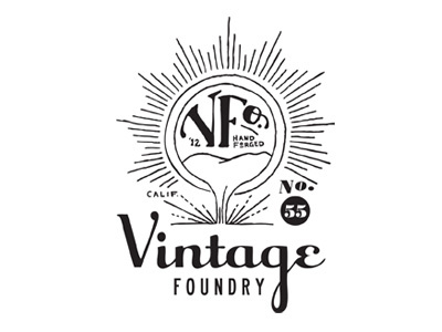 Final Vintage Foundry Logo emblem logo retro vintage