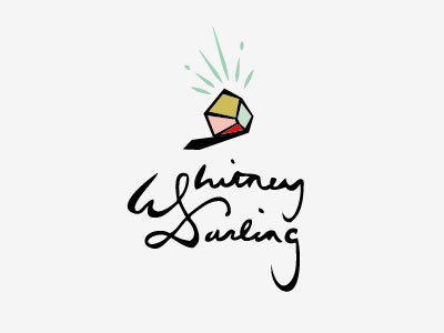 Whitney Darling Rough Logo Concept geometric handwriting logo rock