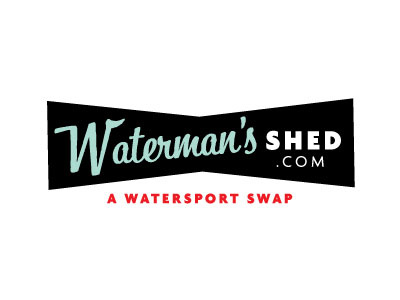 Another Watermans Shed Logo Concept classic logo retro surf vintage watersports