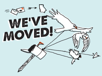 Moving To Georgia Card for the Daniels birds drawing illustration mail postcard