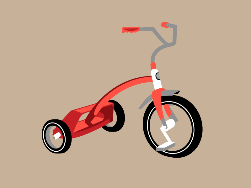 vintage red tricycle