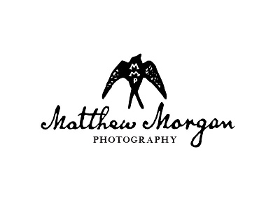 Matthew Morgan Logo Concept 2 bird calligraphy handwriting logo photography script sparrow western