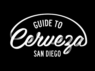 Guide To Cerveza Header grunge retro ribbon san diego script typography vintage