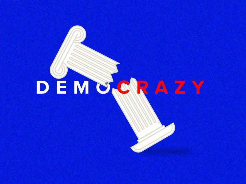 Demo-crazy united states the united states roman columns america politics inauguration trump election democracy washington