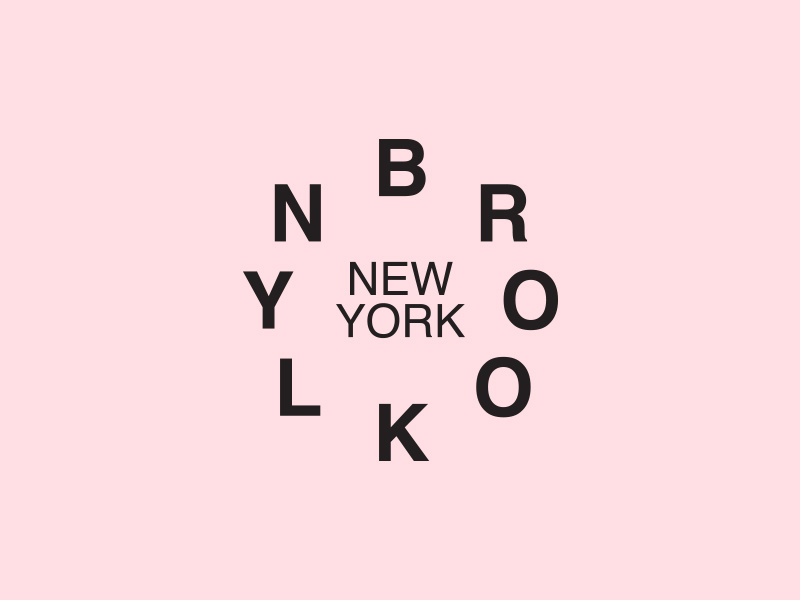 brooklyn new york millennial pink helvetica seal lockup stamp new york brooklyn