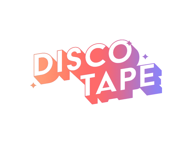 disco tape ❁ avant garde itc disco gradient gradients logo shiny sparkle tape