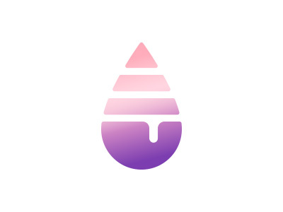 Unicorn Snot Icon glitter ooze goo drop drip gradient logomark mark emblem icon logo unicorn