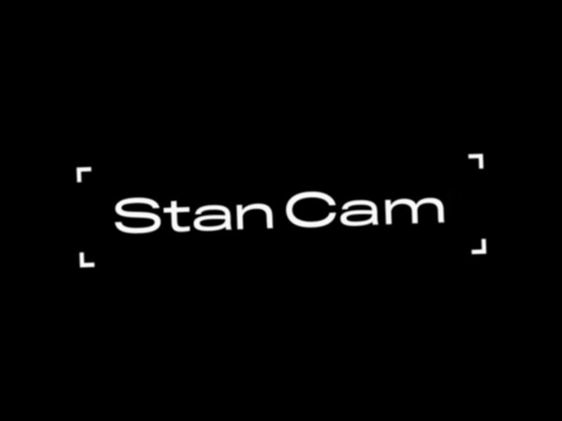 Stan Cam Logo after effects animated logo animated type animation camp logo logo design logotype roving stan vhs video camera wordmark