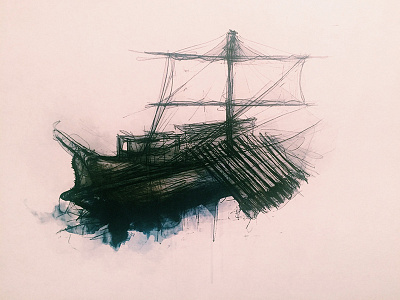 Minoan Ship Illustration boat drawing illustration minoan minoan ship ship watercolor