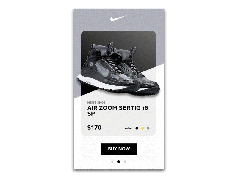 Nike Sneakers Page daily ecommerce interface landing nike principle shoes shop sneakers ui user