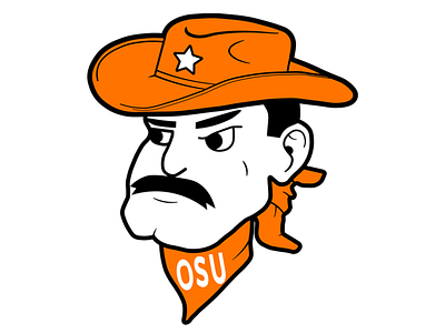 Oklahoma State Cowboys Pistol Pete Logo Redesign branding cowboys design illustration logo oklahomastate orange pete pistol pistolpete vector