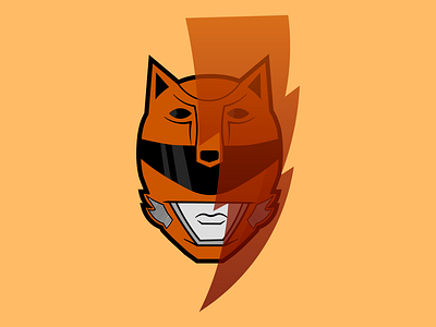 Orange Power Ranger Helmet Graphic