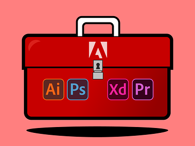 Adobe Toolbox Simple Illustration adobe adobeillustrator adobephotoshop adobepremiere adobexd design graphicdesign illustration toolbox tools ui ux vector video