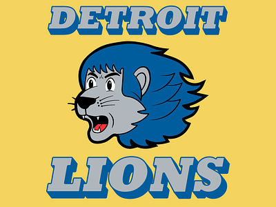 Detroit Lions Graphic One blue cat cats design detroit detroit lions football graphic graphicdesign gray lightblue lion lion head lion logo lions nfl silver vector yellow