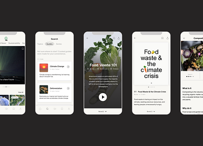 Earth Matters App design ui ux