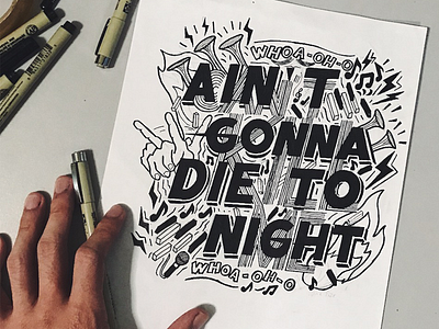 Not Tonight design illustration typography