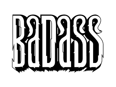 Badass design illustration lettering type typography