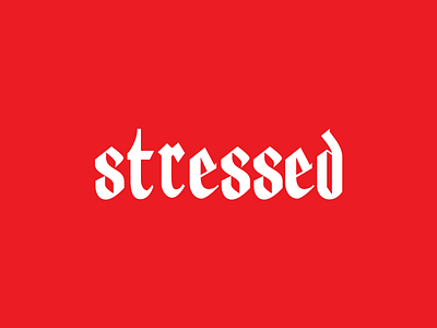 Stressed lettering logo typography